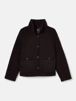 Fleur Black Fleece Jacket