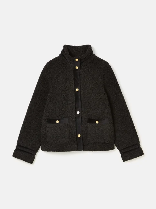 Fleur Black Fleece Jacket