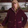 Fleur Red Fleece Jacket