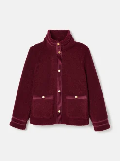 Fleur Red Fleece Jacket