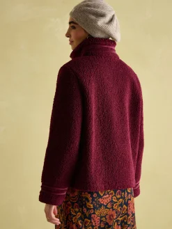 Fleur Red Fleece Jacket