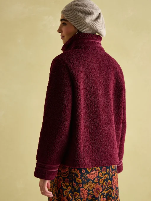 Fleur Red Fleece Jacket