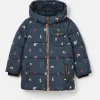 Girls' Emmeline Blue Print Showerproof Coat