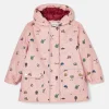 Girls' Fairview Pink Horse Print Waterproof Coat with Quilted Lining