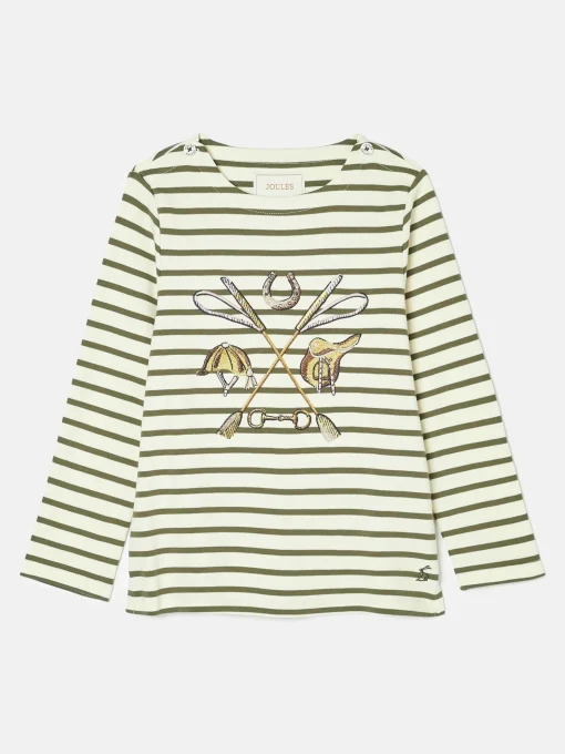 Girls' Harbour Khaki Green Long Sleeve Top
