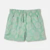 Girls' Hopscotch Green Woven Shorts