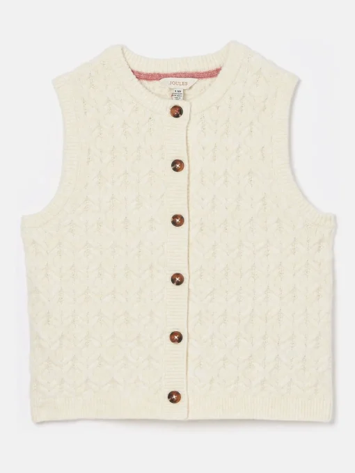Girls' Isabelle Cream Knitted Tank