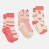 Girls' Neat Feet Pink 3 Pack Socks