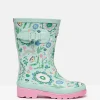 Girls' Teal Blue Printed Wellies