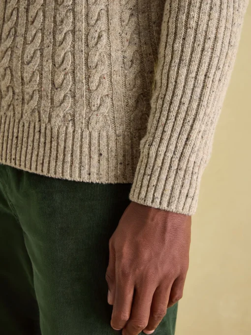 Hansley Cream Wool Knit Jumper