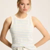 Harbour Cream & Blue Striped Jersey Vest