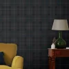 Heritage Blue Rothero Check 10M Wallpaper