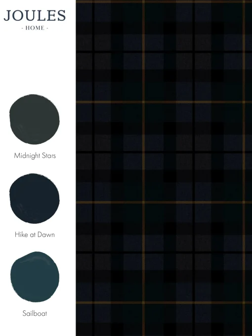 Heritage Blue Rothero Check 10M Wallpaper