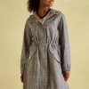 Holkham Brown Check Waterproof Packable Raincoat With Hood