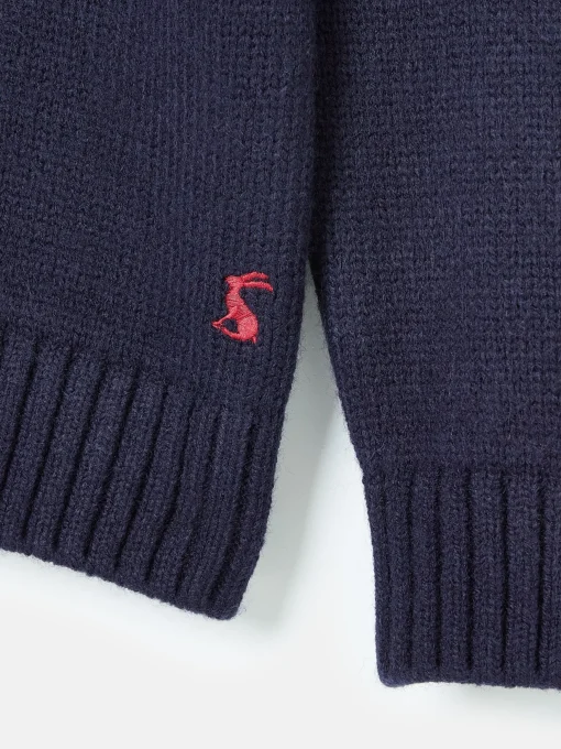 Kids' Cracking Navy Blue Intarsia Knitted Festive Jumper