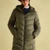 Moorsdale Green Mid Length Showerproof Padded Coat