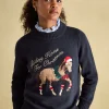 Noelle Navy Intarsia Christmas Jumper