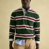 Onside Green & Red Striped Rugby Shirt