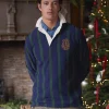 Onside Green/Navy Vertical Stripe Rugby Shirt