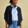 Rafferty Navy Blue Cable Knit Cardigan