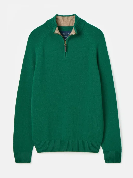 Richmond Green Lambswool Quarter Zip Knitted Jumper