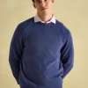 Rowley Navy Lambswool Crew Neck Jumper