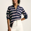 Sammie Navy Blue Striped Heavyweight Cotton Rugby Shirt
