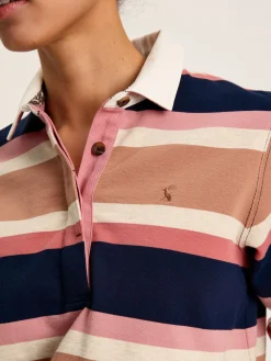 Sammie Tan Multi Stripe Striped Heavyweight Cotton Rugby Shirt