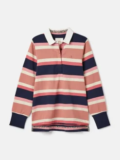 Sammie Tan Multi Stripe Striped Heavyweight Cotton Rugby Shirt