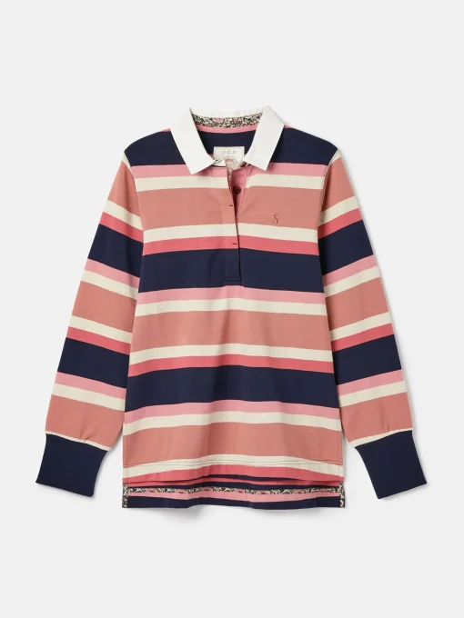 Sammie Tan Multi Stripe Striped Heavyweight Cotton Rugby Shirt