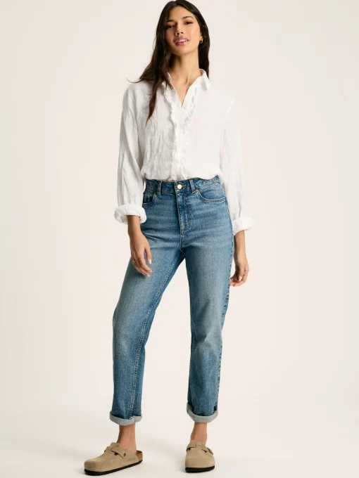 Selene White 100% Linen Shirt