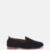 Sloane Narrow Fit Navy Blue Suede Loafers