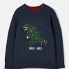 The Cracking Knit Navy Blue Festive Knitted Jumper