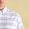 Welford White Cotton Check Shirt