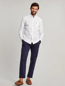 White Classic Fit Cotton Oxford Shirt