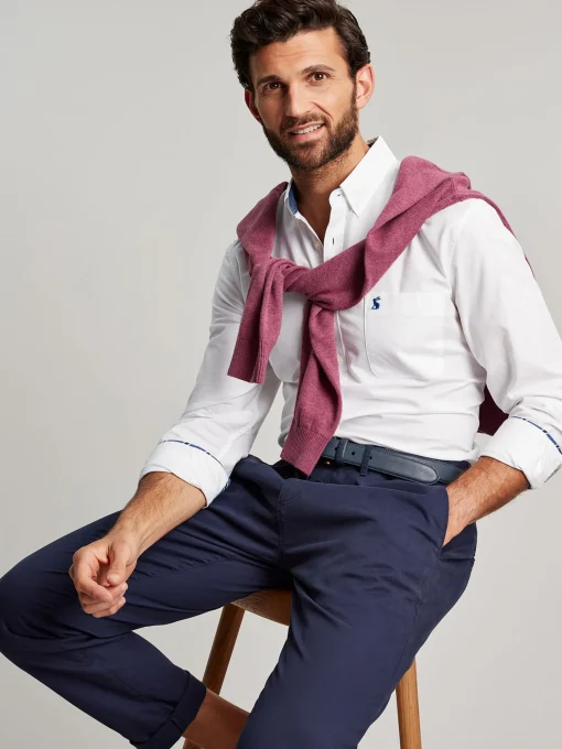 White Classic Fit Cotton Oxford Shirt