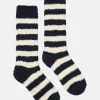Women's Fluffy Navy Socks (size 4-8)
