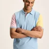 Woody Blue Colourblock Polo Shirt