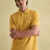 Woody Bright Yellow Regular Fit Cotton Pique Polo Shirt