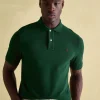 Woody Green Regular Fit Cotton Pique Polo Shirt