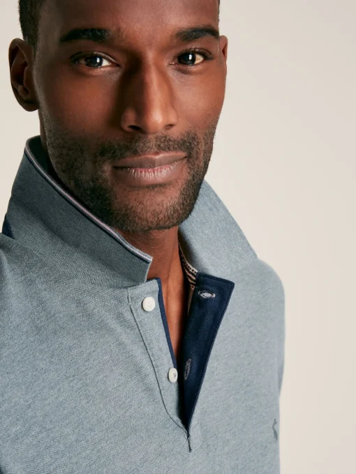 Woody Grey Regular Fit Cotton Pique Polo Shirt