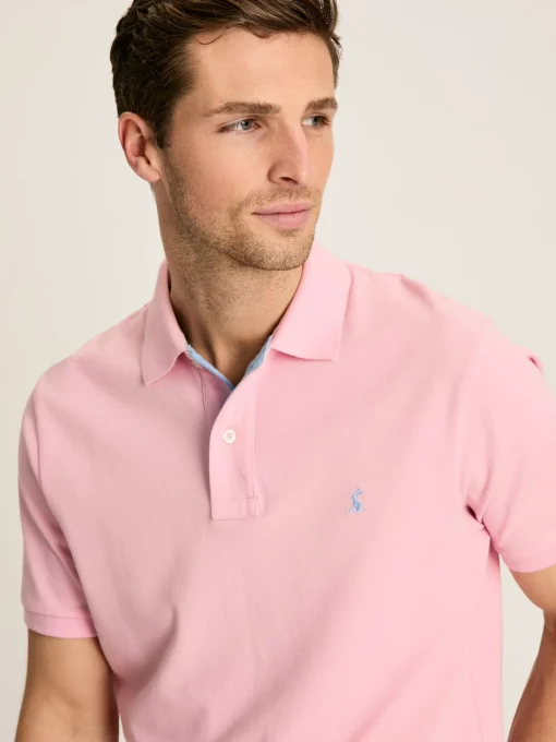 Woody Light Pink Regular Fit Cotton Pique Polo Shirt