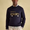 4x4 Navy Applique Crew Neck Jumper